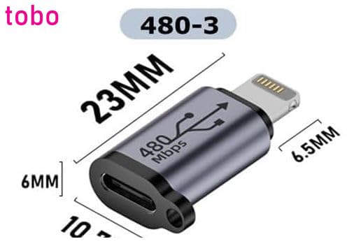 Tobo USB C to Lighting Adapter,27W PD Fast Charging for 14/13/12 Pro Max Plus Mini,for Lighting to USB C Cable Adapter for iPad,Support Transfer... - Image 6