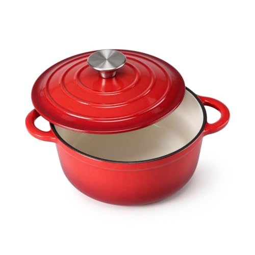 Leonyo 2-Quart Enameled Cast Iron Dutch Oven