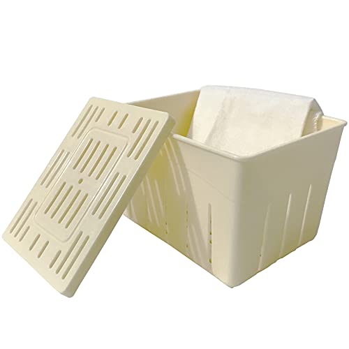 Moschin Johe Masheko DIY Homemade Cheese Cloth Soybean Pressing Cooking Machine Mold Box Tofu Machine Tofu Machine Tofu Press (With Cloth)