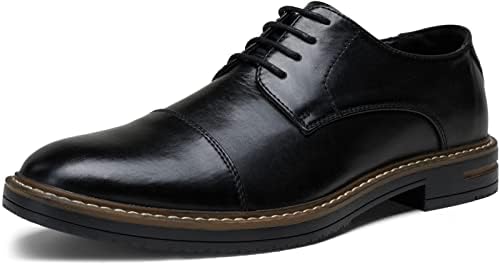 Jousen Men's Dress Shoes Classic Oxfords Formal Business Shoes Modern Derby Oxford Size 10 (AMY9004 Black 10)
