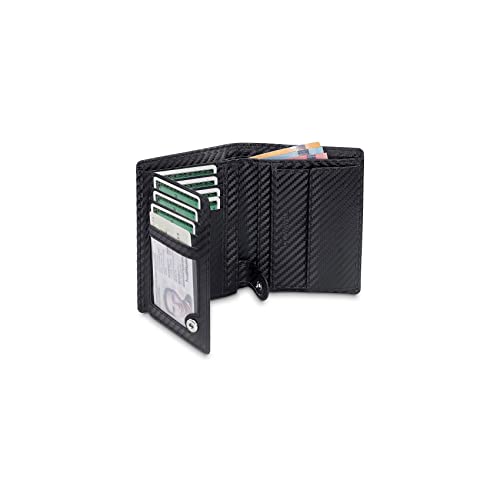 TRAVANDO Geldbörse Herren Dublin - TÜV geprüft - 13 Kartenfächer - Hochformat - RFID Schutz - Geschenk für Männer - inklusive Geschenk Box - Designed in Germany