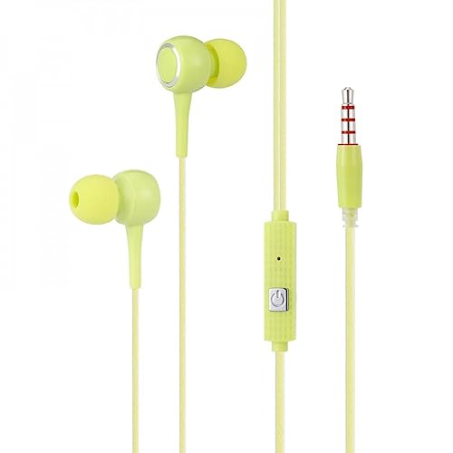Image of Kin K28 Green Wired in-Earphone Stereophonic Sound With Mic, Built-in Microphone, Bass, 3.5mm Jack, Suitable For All Mobile Phones, Android & Mac Mobiles, Ear Phone, Music