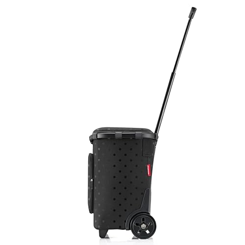 reisenthel carrycruiser Plus in Glossy dots Black – Tragbarer Einkaufstrolley mit Kühlfach, Schultergurt und herausnehmbarer Netz-Innentasche – Obermaterial aus recycelten PET-Flaschen – Bild 7