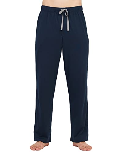 LAPASA Men's Soft Knit Pajama Sets Comfy Sleepwear Loungewear PJ Top Long Sleeve Bottoms Pant with Pocket Meditation M23/M100