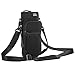 Nuovoware Flaschenhalter Trinkflasche Molle Beutel, Isolierte Neopren Kessel mit Verstellbar Schultergurt und Front Reißverschluss Tasche für Wandern Laufen Radfahren Jagd Reisen - Schwarz