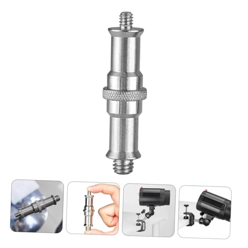Adaptador de tornillo de metal plata de 1/4 a 3/8 con roscado preciso para trípode 6