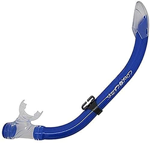 Scuba Choice Comocean Youth Kids Snorkel with Silicone Purge Valve & Clear Splash Guard – Effortless Water Clearing, Comfortable & Safe for Beginners and Experts - Perfect for Snorkeling – Blue