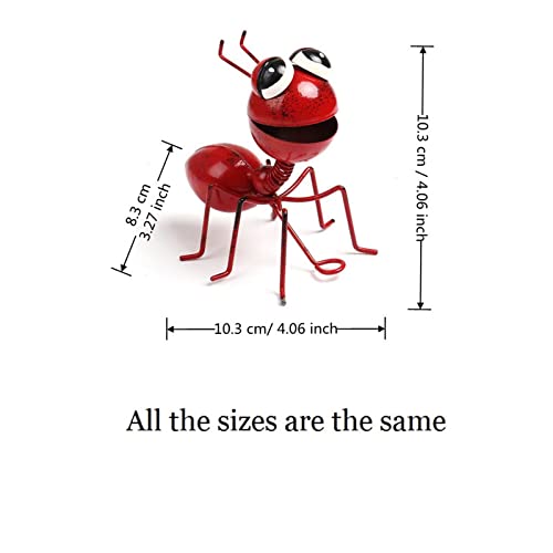 Dearbirder Metal Craft Ant Yard Decor Set Of 5 Colorful Cute Insect Wall Sculptures Indoor And Outdoor Colorful Metal Art Decoration #TOP1