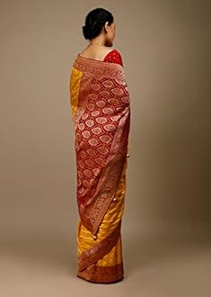 Sarees For Women Banarasi Art Silk Woven Saree || Ethnic Indian Wedding Gift Sari with Unstitched Blouse