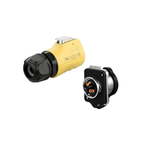 Conector macho plug para cable 3 pines 20A 500V resistente miniatura 4