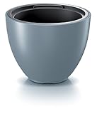 Tymar Blumentopf mit Einsatz, Blumenkübel aus Kunststoff, Übertopf, Pflanzkübel Gross (Grau DBHEM,ø 47 cm)