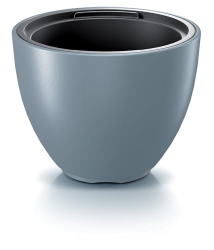 Tymar Blumentopf mit Einsatz, Blumenkübel aus Kunststoff, Übertopf, Pflanzkübel Gross (Grau DBHEM,ø 47 cm)