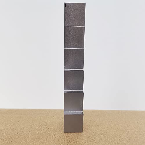 Calibrador de espesores ultrasónico con bloque de calibración de 6 pasos: 1 mm, 3 mm, 5 mm, 10 mm, 15 mm y 20 mm, material acero 1018 miniatura 6