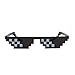 NaisiCore Enfriar Thug Life Gafas de Sol de Atracciones Poco Raro Lentes Unisex apoyos de la Foto Gafas de Sol de Juguete Negro (s)