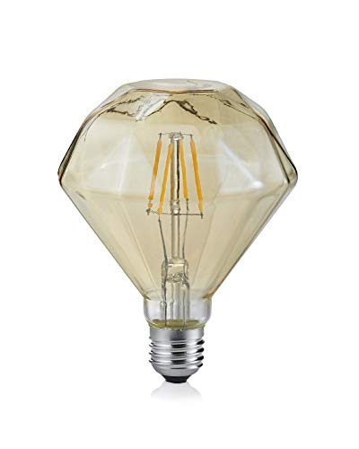 TRIO, Ampoules, Diamant 1xE27, max.0,0 W Corps: metal, Transparent & couleur Ø:11,5cm, H:13,8cm IPX0