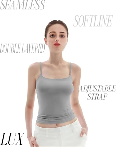 Image of SIGHTBOMB Softline Double Layer Premium Feather Touch Cuddle TEE Micro Fibre Spaghetti Tank Tops for Women