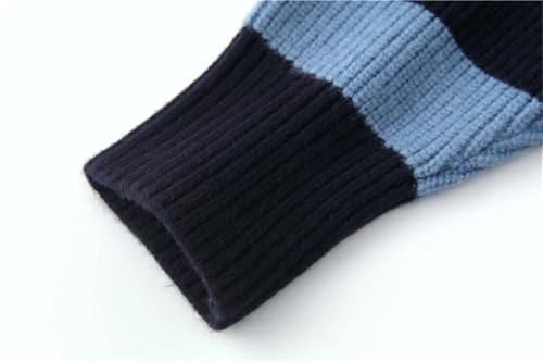 Men Striped Knitted Sweater Vintage Loose Sweaters Harajuku Warm Jumper Pullover Casual2