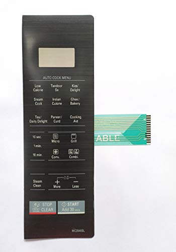 Image of Able MC2846SL Microwave Oven Membrane Touch Keypad (Black)