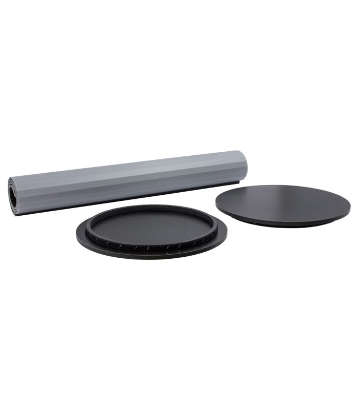 Mostrador de Recepción Publicitario Circular 930 mm | Superficie con Diámetro de 450 mm | Mostrador Promocional Portátil | Soporte Comercial para Ferias, Tiendas y Eventos