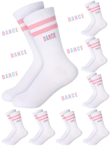 Halfchet 12 Pairs Dance Themed Embroidered Crew Socks Valentines Dance Team Gifts Bulk for Teacher...