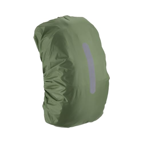 M METERXITY Backpack Rain Cover - Waterproof Lightweight Cover with Vertical Reflective Strap, Apply to Cycling/Hiking/Mountain Climbing (15-25L, XS, Olive)