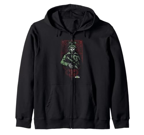 Call of Duty: Modern Warfare 2 Ghost Playing Card Portrait Zip Hoodie