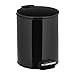 Relaxdays Kosz na kosmetyki, 5 litrów, automatyczne opuszczanie, wyjmowany kosz wewnętrzny, kosz na śmieci, metalowy, kosz na pedał, czarny