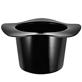 OSALADI Champagne Ice Bucket Black Ice Bucket Plastic Ice Bucket Beverage Tubs Wine Ice Bucket Hat Shaped Wine Bucket Top Hat Ice Bucket Champagne Drink Bucket for Outdoor Indoor (1200ML)