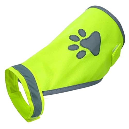 Hund reflektierende Weste hohe Sichtweite Nacht Sicherheitswesten Haustier Jacke Kleidung Fluoreszierende grüne S