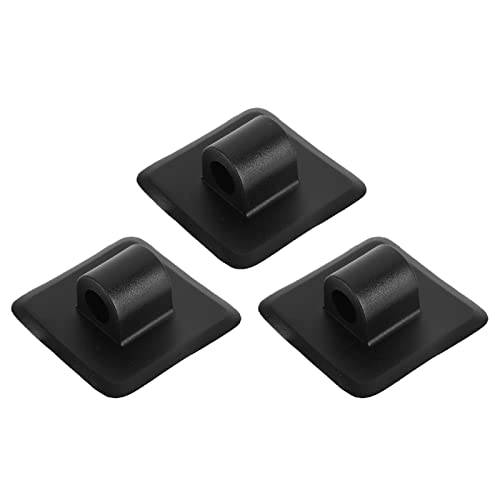 Lybunair 3PCS PVC Marine Engine Mount Clip, Versatile Motor Holder Fastener for Boats, Kayaks - Accessory for Motor Propeller Stability (Black)