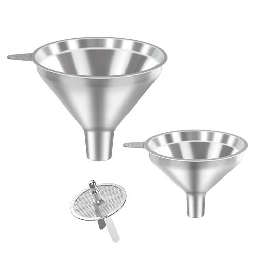 Nomatox 3 Pack Stainless Steel Kitchen Funnel Set,funnels for Kitchen ...