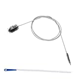 Abaodam 2 Stück Abflussreiniger Lange Strohbürste Rohrschlange dünne Bürste zum Reinigen Badezimmer reinigungsset Flexibler Abflussrohr Kolben für Badezimmer Nylon