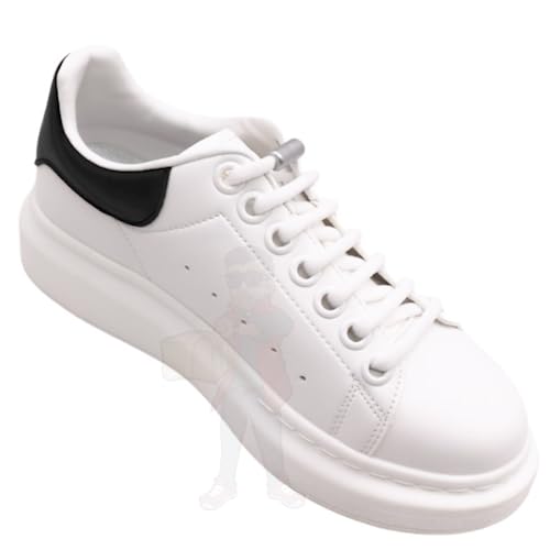 Cadarço Elástico Para Tênis Plano Com Cápsula Não Precisa Amarrar 100cm FlySea (Branco)