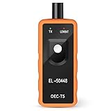 HINWEISE ZUR VERWENDUNG - Vergewissern Sie sich vor der Verwendung dieses TPMS-Aktivierung-Reset-Tool, dass sich Ihr Fahrzeug im TPMS-Lernmodus befindet. Halten Sie das Werkzeug gegen die Seitenwand des Reifens in der Nähe des Ventilkerns. Drücken Sie den Knopf, während Sie das Werkzeug gegen die Reifenseitenwand halten, bis Sie ein Hupton aus dem Auto hören.