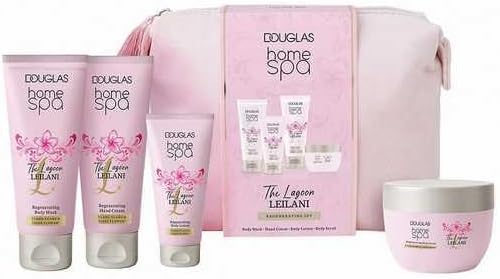 Douglas Home Spa – The Lagoon Leilani – Regenererende set – Body Wash 75 ml + Hand Cream 30 ml + Body Lotion 75 ml + Body Scrub 100 ml