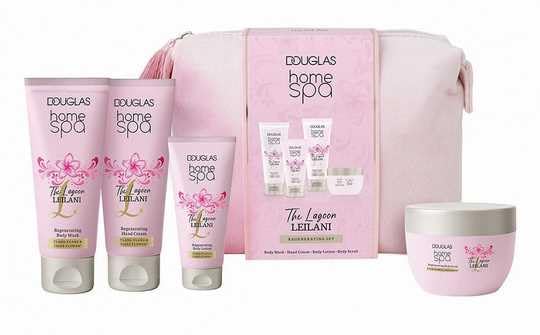 Douglas - Home Spa – The Lagoon Leilani – Set regenerador – Body Wash 75 ml + crema de manos 30 ml + loción corporal 75 ml + exfoliante corporal 100 ml