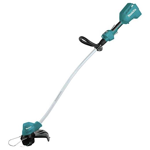 Makita XRU13Z 18V LXT Lithium-Ion Brushless Cordless Curved Shaft String Trimmer, Tool Only,Teal
