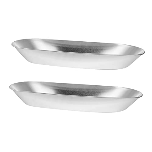 VALICLUD 2 Piezas plato de dulces plato de pastel plato de almacenamiento Lámina servicio llave plato de postre placa de almacenamiento bandeja de anillos plato de frutas hojalata Silver