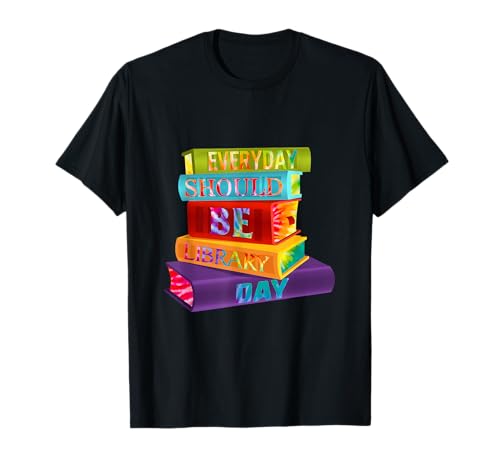 Todos los días Día de la Biblioteca Tiedye Bookworm Reading Books Book Love Camiseta