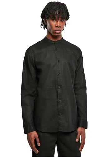 T-Shirt Homme Col Montant en Coton et Lin Haut de Gamme