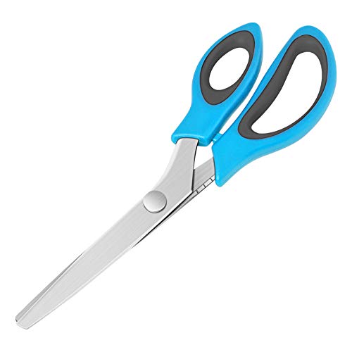 Asdirne Pinking Shears for Fabric, Zig Zag Craft Scissors with Soft Rubber Grips, Heavy Duty Stainless Steel Decorative Shears for Dressmaking and DIY Arts, 9.4 Inch, Set of 2 - Thumbnail 2