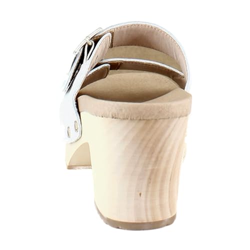 Dr. Scholl's Women's Original Vibe Platform Slide Sandal, Metallic Gold Leather, 104