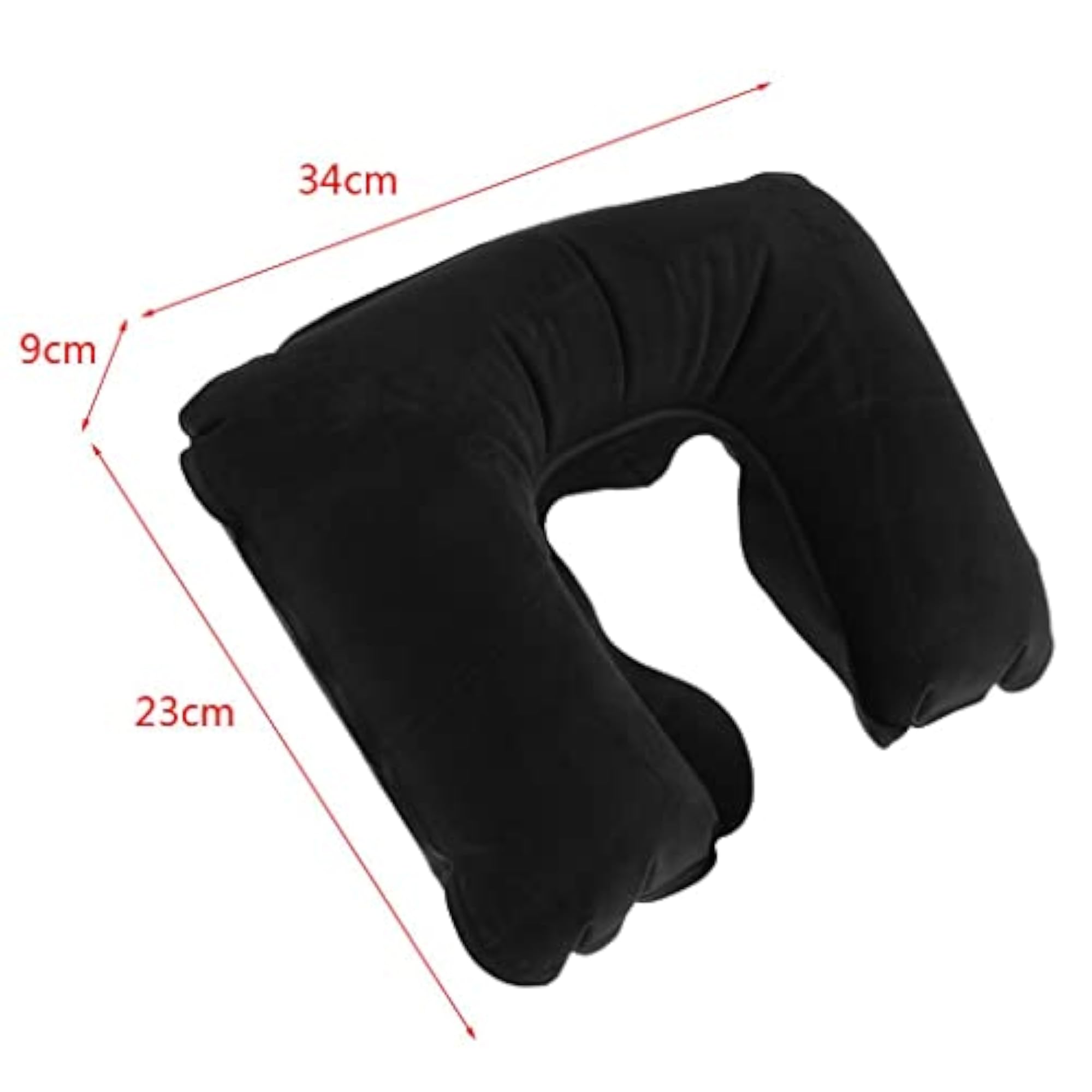 3in1 Travel Office Set with Eye Mask, Pillow, Ear Plugs, Black