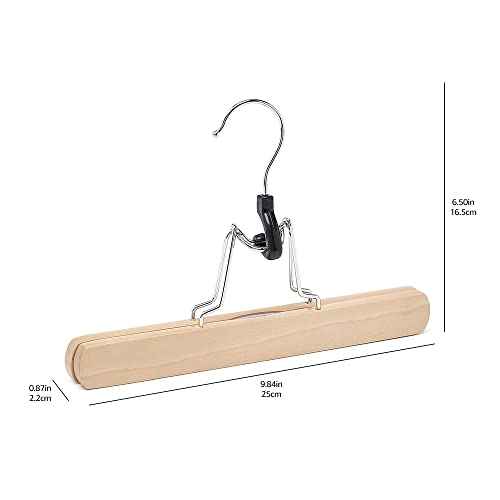 Amazon Basics Wooden Pants Hangers - Natural, 20-Pack #TOP5