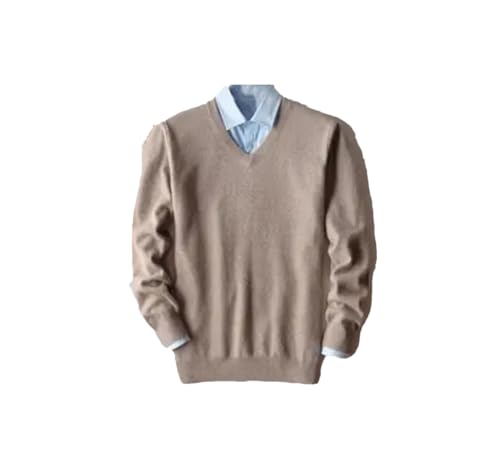 Kiioouu Men Cashmere Cotton Blend Pullover Men Sweater Mens Sweaters Fall Winter Sweater