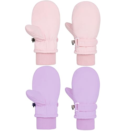 Image of Urban Virgin Toddler Waterproof Outdoor Infant Mittens Baby Winter Gloves Dino Cuffed Warm Fleeced Kids Ski Gloves For Teens