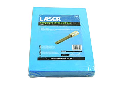 Laser 7351 Tamperproof Ribe Socket Bit Set 1/2"D 9pc, Variety Pack - Image 3