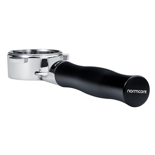 Image of Normcore 54mm Flat Bottomless Portafilter with Built-in 0.28mm High Extraction Basket For 54mm Breville Sage Solis Barista Machines Espresso Machines, 22g