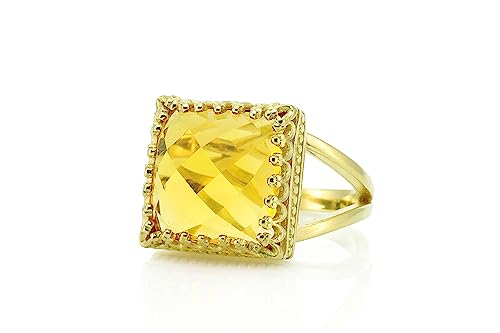 Bague Citrine en Or 14k : le bijou idéal pour un mariage chic