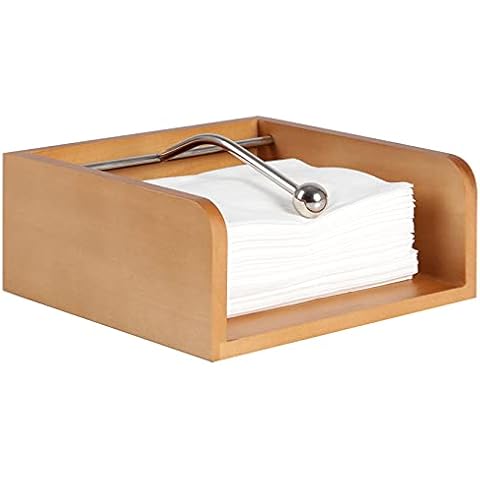 Eitida Square Napkin Holder Dispenser with Stainless Steel Bar Cover